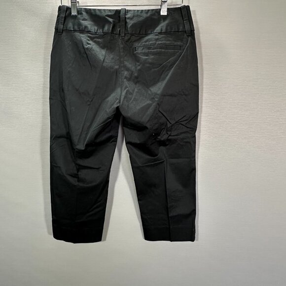 Banana Republic Pants Womens 6 Martin Fit Black Cotton Stretch Pockets Crop - Picture 5 of 8